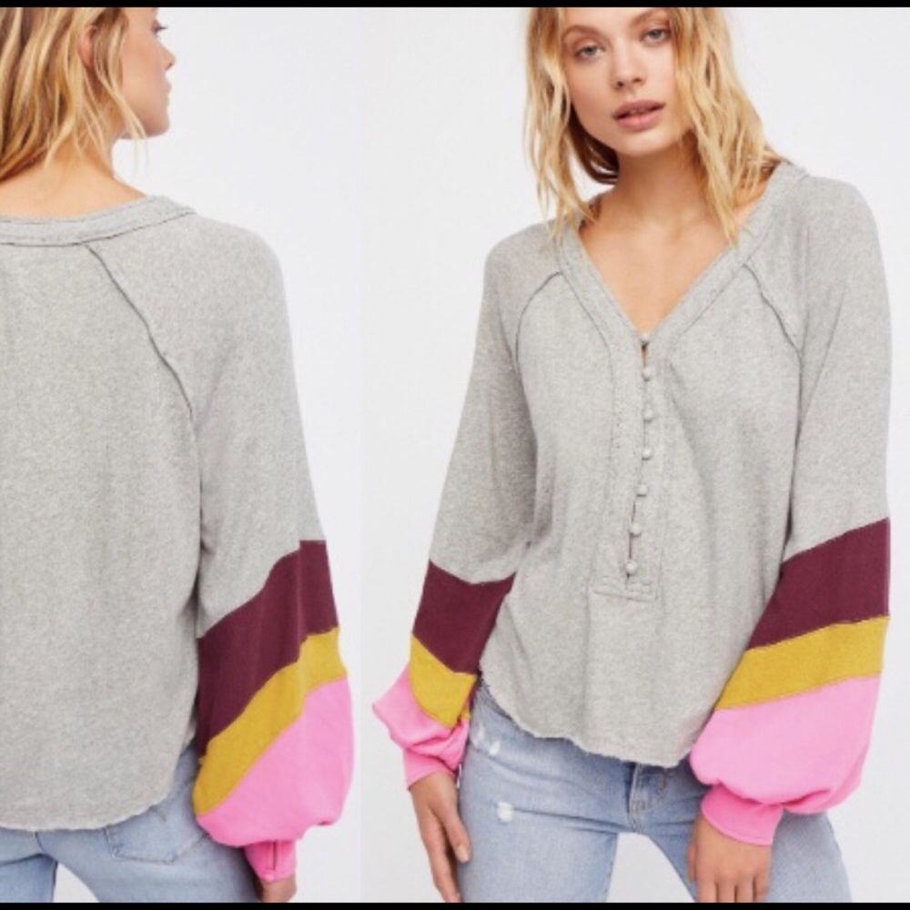 WE THE FREE Winter Sun Henley Retro Top